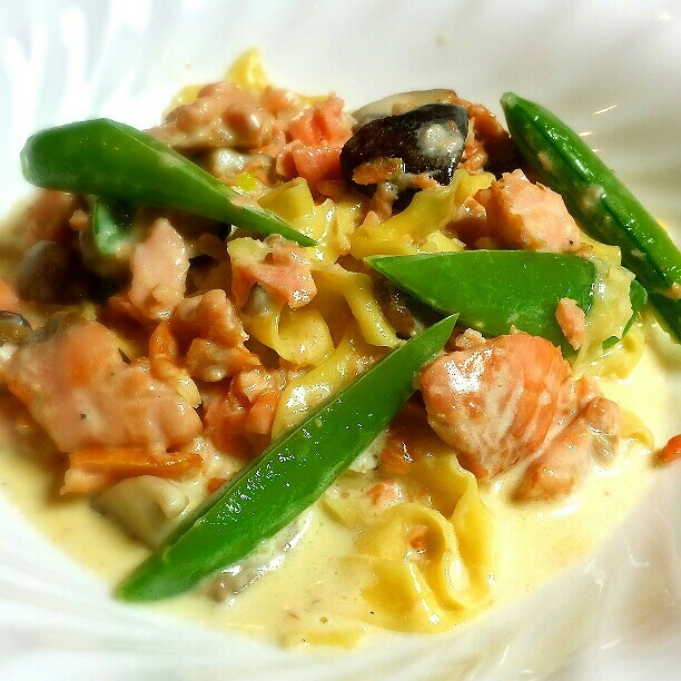 5月20日(金) 鮭のクリームパスタの献立_d0138307_21515710.jpg