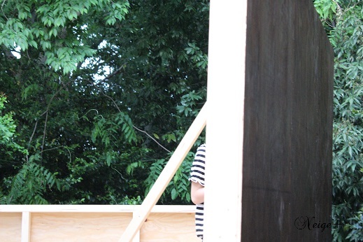 DIY小屋作り３（壁作り編）２×４材を使った壁を土台基礎に設置_f0023333_22094814.jpg