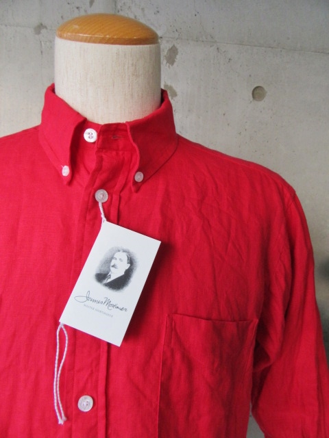 「赤」LINEN B/D SHIRTS ・・・ By James Mortimer_d0152280_055133.jpg