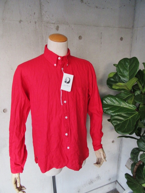 「赤」LINEN B/D SHIRTS ・・・ By James Mortimer_d0152280_055871.jpg