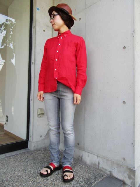 「赤」LINEN B/D SHIRTS ・・・ By James Mortimer_d0152280_0561766.jpg