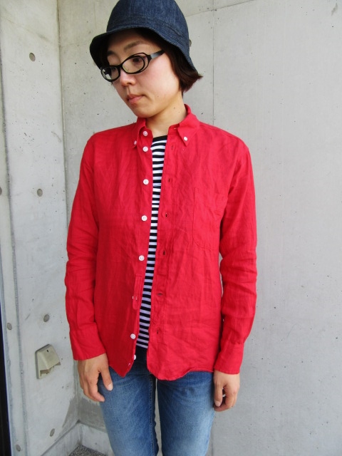 「赤」LINEN B/D SHIRTS ・・・ By James Mortimer_d0152280_0575993.jpg