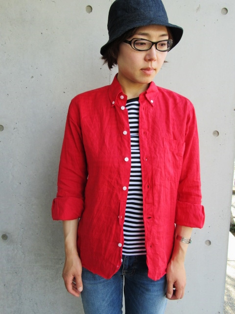 「赤」LINEN B/D SHIRTS ・・・ By James Mortimer_d0152280_058317.jpg