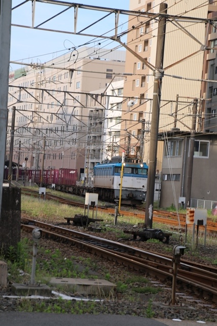 藤田八束の鉄道写真集＠鹿児島本線鹿児島中央駅踏切・・・早朝の貨物列車_d0181492_18461127.jpg