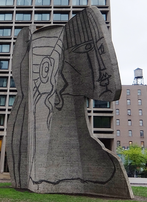 NYの街角アートで学ぶ「ポニーテールは若返りのもと?」、Picasso\'s Bust of Sylvette, by Carl Nesjär _b0007805_10455565.jpg