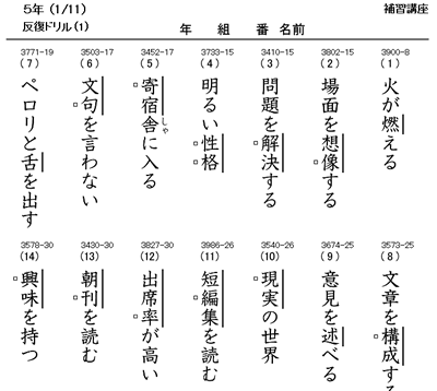 教科書漢字の書き練習ドリル 時空先生のドリルプリント
