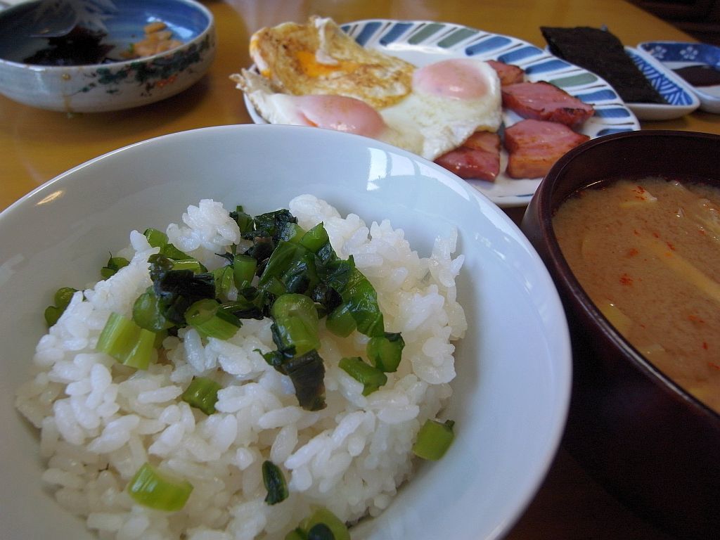 野沢菜の菜飯な朝餉_e0220163_18263980.jpg