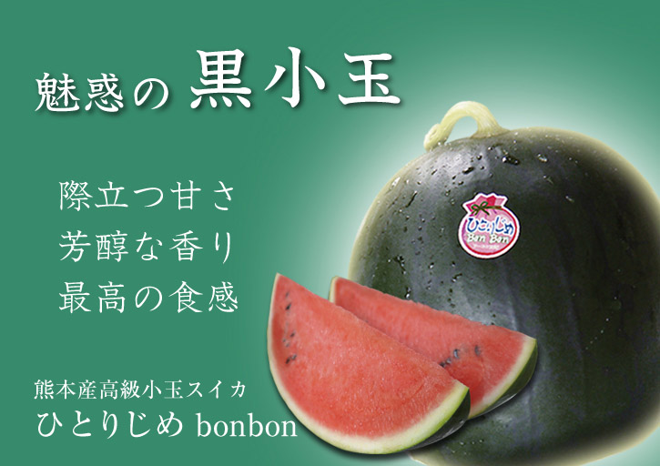熊本スイカ『黒小玉（ひとりじめbonbon）』 赤い果肉好評発売中！＆黄色い果肉の受付スタート！ : ＦＬＣパートナーズストア