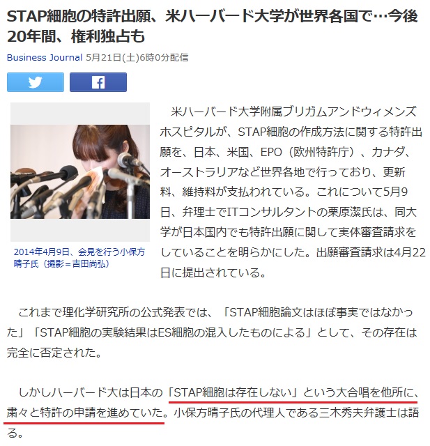 STAP細胞の特許、日本で潰され米国に奪われる_d0061678_14124862.jpg