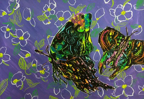 2016.04 蝶々の絵 : アトリエCIEL 子供絵画造形教室