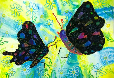2016.04 蝶々の絵 : アトリエCIEL 子供絵画造形教室