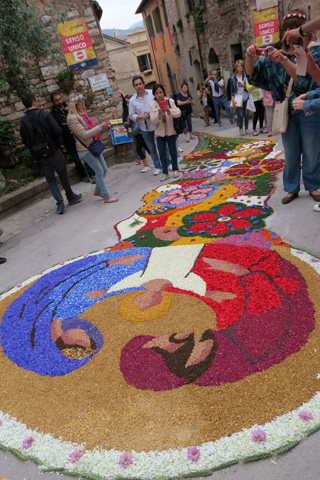 傑作を花で描いて町彩る、Infiorata di Spello1_f0234936_6423792.jpg