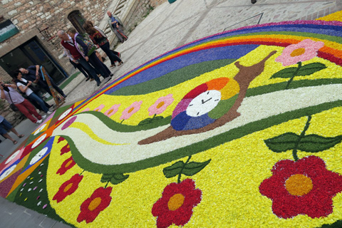 傑作を花で描いて町彩る、Infiorata di Spello１_f0234936_64609.jpg