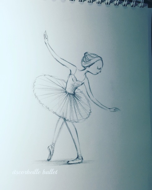 バレエイラストーinstagramもやっています 絵を描くきもち イツコルベイユ