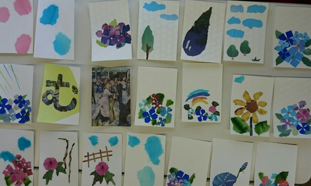 もぎりアート ちぎり絵 ムッチャンの絵手紙日記