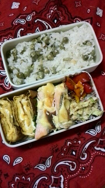 豆ごはん弁当_b0075817_1513289.jpg