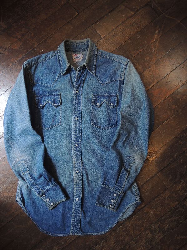 50S LEVI'S DENIM WESTERN SHIRT SHORTHORN--RECOMMEND