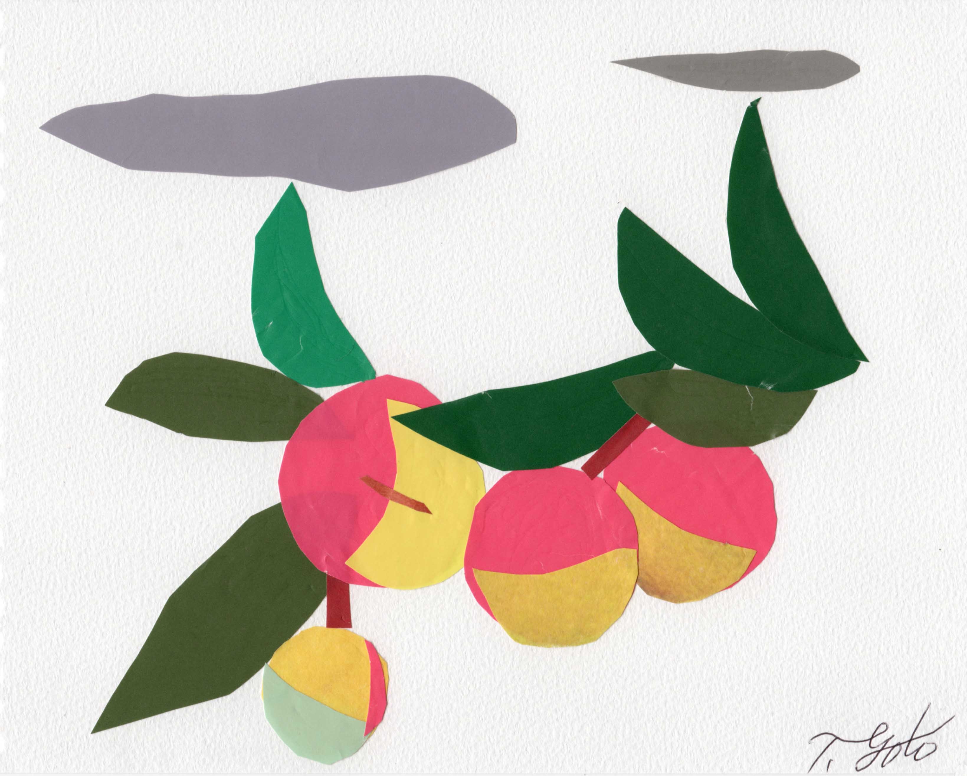 梅 切り絵おやじ