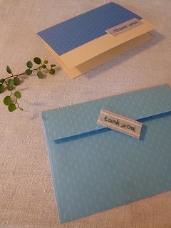 handmade card  文字の刺しゅう×2_a0165160_17303368.jpg