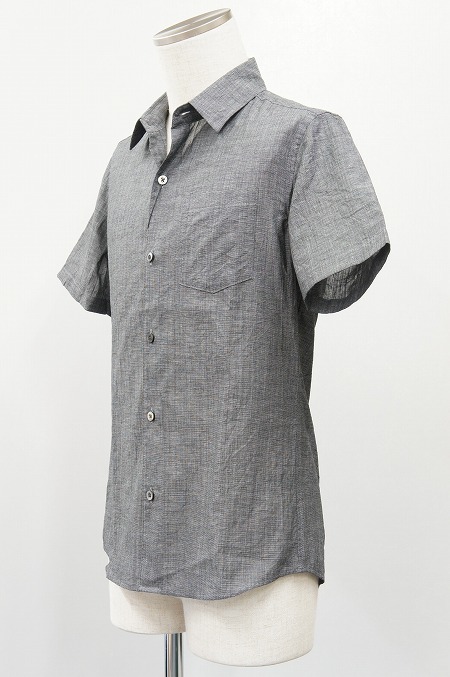 シワ感のあるシャツ！【LOUNGE LIZARD】【ラウンジリザード】No.4204 C/L SHORT SLEEVE SHIRTS (GRAY) & (BLACK)☆そして、KIBI。_b0108653_21263809.jpg