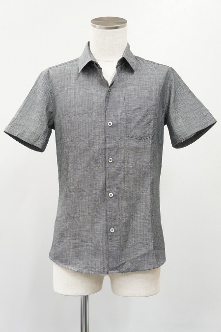 シワ感のあるシャツ！【LOUNGE LIZARD】【ラウンジリザード】No.4204 C/L SHORT SLEEVE SHIRTS (GRAY) & (BLACK)☆そして、KIBI。_b0108653_21263827.jpg