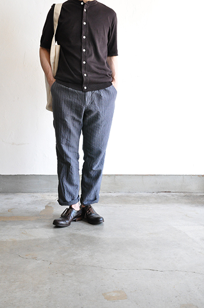 STILL BY HAND　C/L Stripe Easy Pants (Gray)_d0120442_12244834.jpg