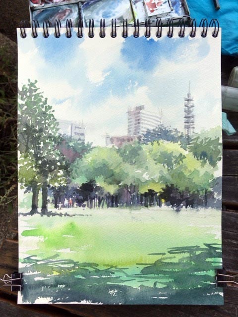 御苑のスケッチ_f0253789_20122158.jpg
