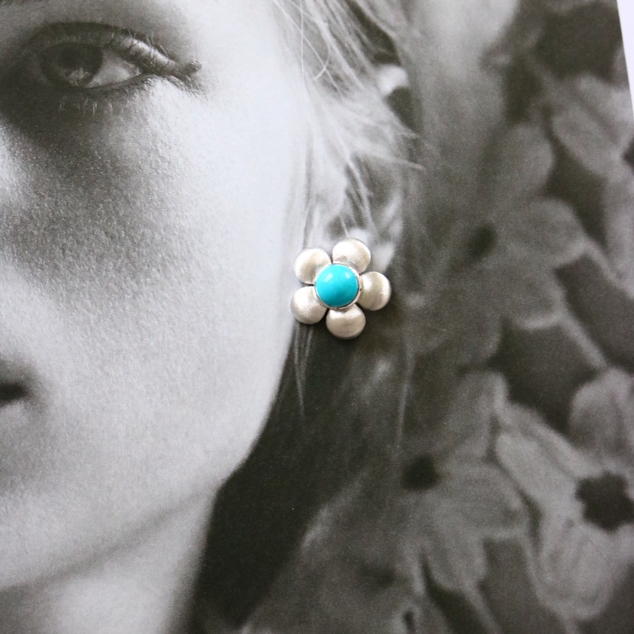 『 PIERCED EARRINGS \" Petite Joie \" ; SILVER+Turquoise 』_f0085225_23054907.jpg