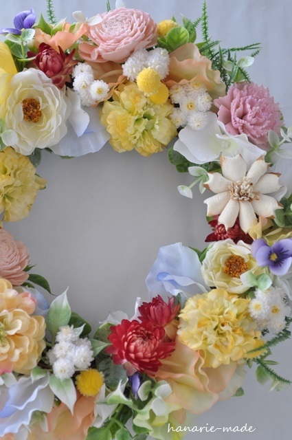 oさま　order　【colorful　flowers　： wreath】_c0219357_16261854.jpg