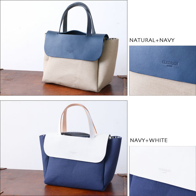 CLEDRAN [クレドラン] C.LINEN LEATHER FLAP TOTE [CLL-1006] LADY\'S_f0051306_18511459.jpg