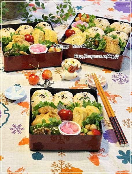 鮭フレーク三つ葉のおむすび弁当と山梨さくらんぼ狩り♪_f0348032_18423764.jpg