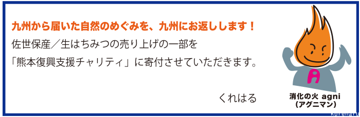 【ご報告】アーユルヴェーダ・フェスティバル／生はちみつ売り上げより、熊本復興支援へ。_b0336361_05523111.gif