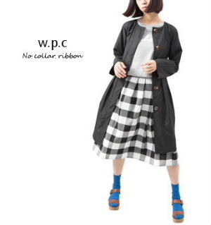 w.p.c　R-1046　ノーカラーりぼんレインコート_a0125177_13104271.jpg