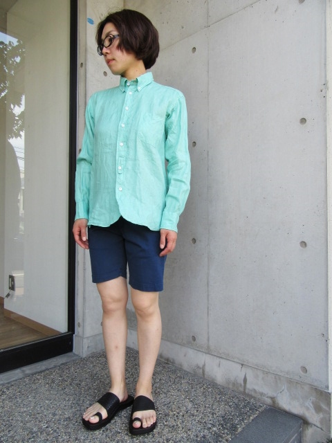 夏の人気定番:LINEN(麻) B/D SHIRTS 。。。By James Mortimer_d0152280_16222474.jpg