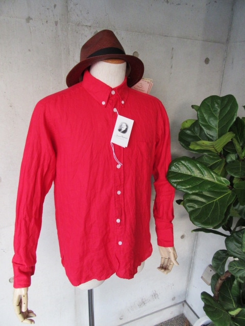 夏の人気定番:LINEN(麻) B/D SHIRTS 。。。By James Mortimer_d0152280_16263379.jpg