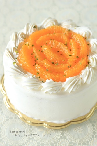 オレンジのショートケーキ Bon Appetit