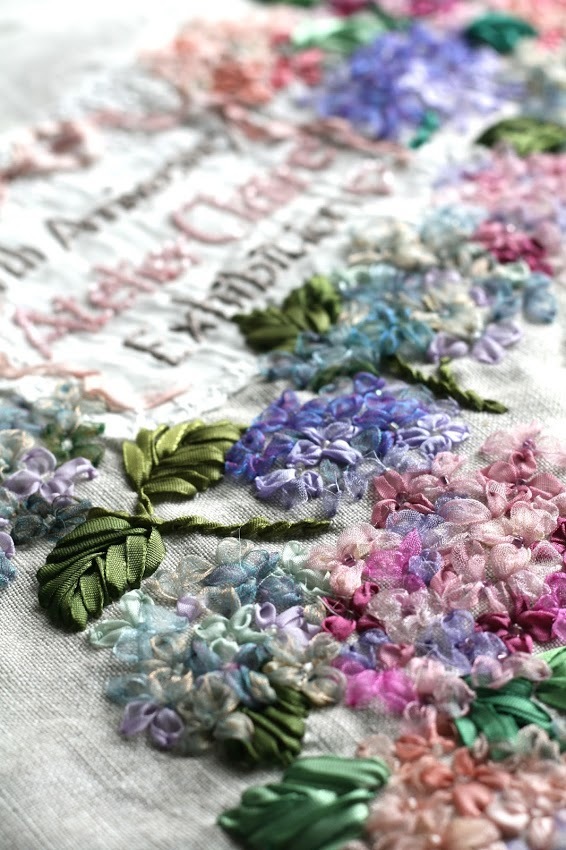 【季節を彩るリボン刺繍】花冠のクレア-秋色アジサイ-_a0157409_10322442.jpg
