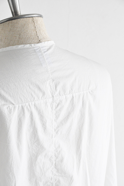 NO CONTROL AIR　 100/1 Cotton Typewriter No-Collar Shirt (White)_d0120442_17393841.jpg