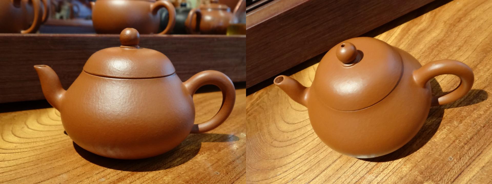 ♦中国？宜興窯 梨地 石瓢壺 漢詩 山水図 篦彫り茶壺 タタラ造り 骨董品 ♢中国？宜興窯 梨地 石瓢壺 漢詩 山水図 篦彫り茶壺 タタラ造り
