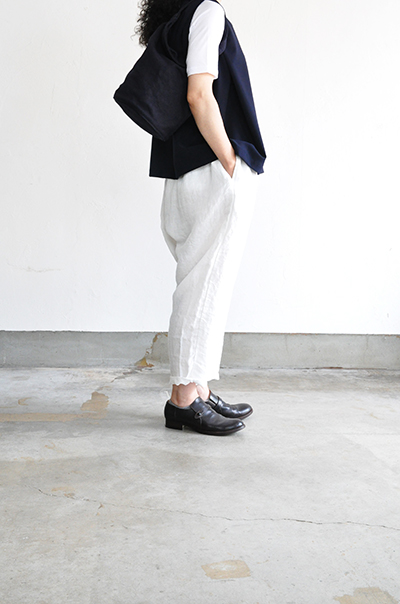 GRANDMA MAMA DAUGHTER Stretch Sleeveless Tuck Pullover (Navy)_d0120442_17234166.jpg