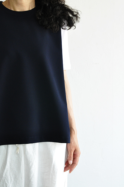 GRANDMA MAMA DAUGHTER Stretch Sleeveless Tuck Pullover (Navy)_d0120442_1723961.jpg