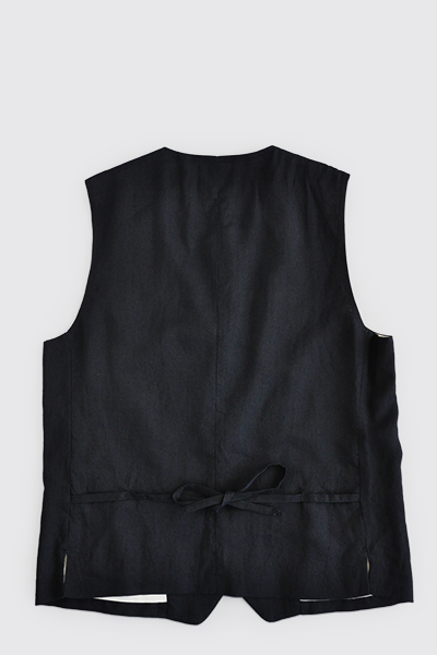 STILL BY HAND　Ramie Crew Neck Vest (Navy)_d0120442_13532142.png