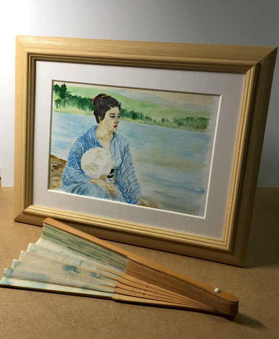 黒田清輝作『湖畔』を模写する : 画家・棚倉 樽のアートギャラリー