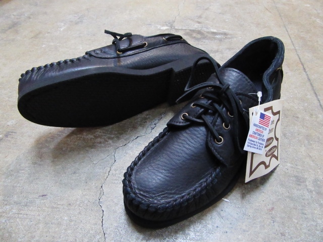 FOOT SKIN (MADE IN USA) ･･･ BLACK LEATHER DECK Moccasin！★！_d0152280_20195535.jpg