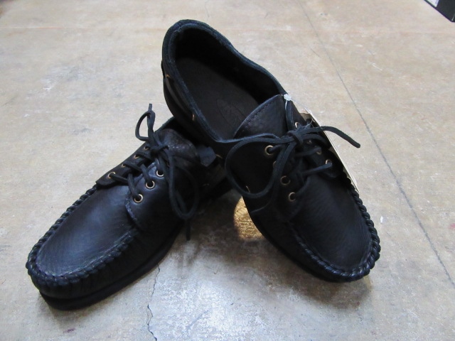 FOOT SKIN (MADE IN USA) ･･･ BLACK LEATHER DECK Moccasin！★！_d0152280_20203579.jpg