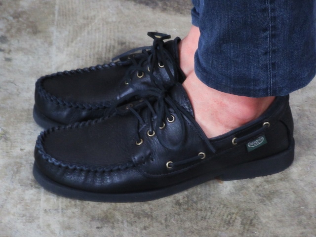 FOOT SKIN (MADE IN USA) ･･･ BLACK LEATHER DECK Moccasin！★！_d0152280_20285866.jpg