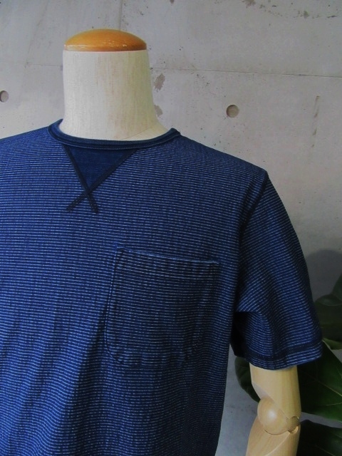 KEATON CHASE USA ・・・ Indigo Micro BORDER TEE!★!_d0152280_13342131.jpg