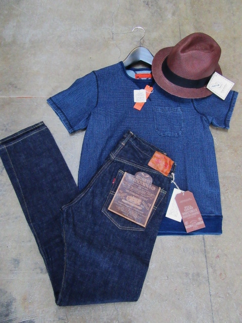 KEATON CHASE USA ・・・ Indigo Micro BORDER TEE!★!_d0152280_13354888.jpg