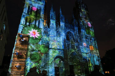 幻想美、夜のルーアンと大聖堂/ Cathédrale de lumière à Rouen_f0234936_3584312.jpg