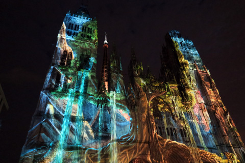 幻想美、夜のルーアンと大聖堂/ Cathédrale de lumière à Rouen_f0234936_358472.jpg